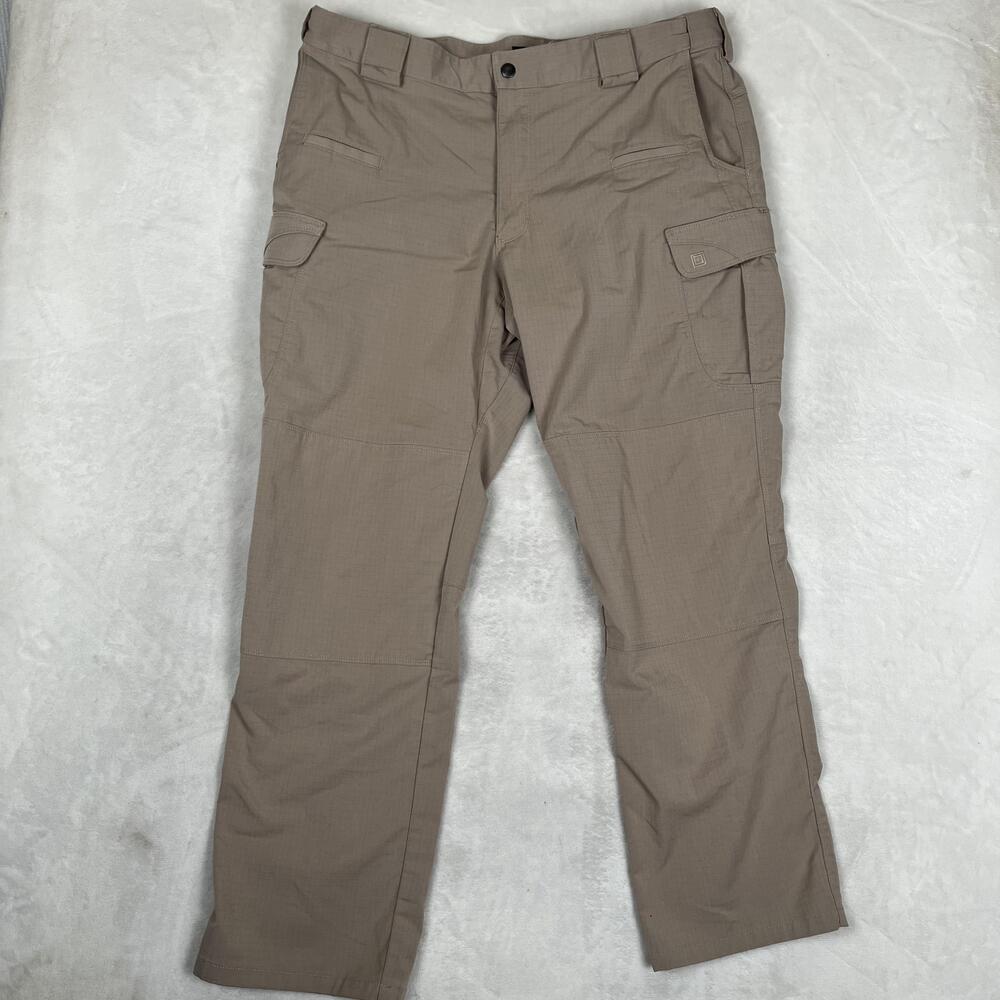5.11 Tactical Cargo Pants Mens 40x32 Beige Regular Fit Microfiber Workwear